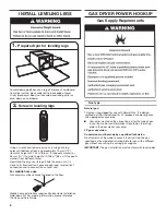 Preview for 8 page of Whirlpool 3LWED4830FW Installation Instructions Manual