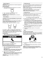 Preview for 15 page of Whirlpool 3WSC19D4AY00 User Instructions