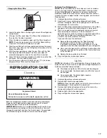 Preview for 17 page of Whirlpool 3WSC19D4AY00 User Instructions