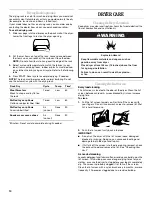 Предварительный просмотр 10 страницы Whirlpool 3XWED5705SW0 Use And Care Manual