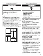 Предварительный просмотр 9 страницы Whirlpool 4-Door Refrigerator User Instructions