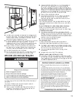 Предварительный просмотр 19 страницы Whirlpool 4GMEDX500 Installation Instructions Manual