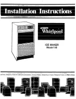 Preview for 1 page of Whirlpool 50 Installation Instructions Manual