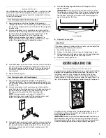 Предварительный просмотр 9 страницы Whirlpool 5GR2SHKXLQ05 Use & Care Manual