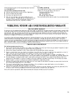 Preview for 19 page of Whirlpool 66161279 Use And Care Manual