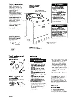 Preview for 2 page of Whirlpool 6LE5700XSW0 Installation Instructions