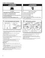 Предварительный просмотр 6 страницы Whirlpool 7MWTW1504DQ0 Use And Care Manual