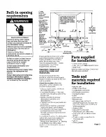 Preview for 3 page of Whirlpool 801 Series Installation Instructions Manual