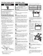 Preview for 3 page of Whirlpool 8204864/3828W5U0311 Installation Instructions