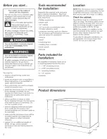 Preview for 2 page of Whirlpool 8204864 Installation Instructions