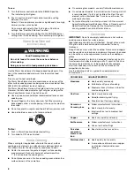 Preview for 6 page of Whirlpool 8286619 Use & Care Manual