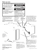 Предварительный просмотр 2 страницы Whirlpool 8315965 Installation Instructions Manual