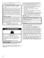 Preview for 18 page of Whirlpool 8562113 Use And Care Manual