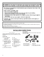 Preview for 2 page of Whirlpool 8562591 Manual