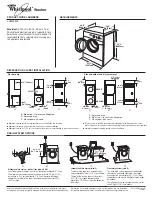 Preview for 1 page of Whirlpool 8565591-D-WH Dimensions And Installation Information