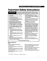 Preview for 3 page of Whirlpool 8700 Series Use And Care Manual