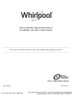 Предварительный просмотр 1 страницы Whirlpool 8MWTW2024 Use And Care Manual