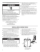 Предварительный просмотр 6 страницы Whirlpool 9760268A Installation Instructions Manual