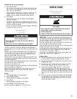 Preview for 21 page of Whirlpool 9761862 Use And Care Manual