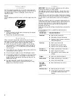 Preview for 8 page of Whirlpool 9762358A Use And Care Manual