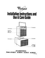 Preview for 1 page of Whirlpool ACC602XT Installation Instructions Manual