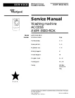 Preview for 1 page of Whirlpool ACCESS AWM 8900-ROK Service Manual