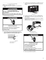 Предварительный просмотр 9 страницы Whirlpool ACE082XP1 Use And Care Manual