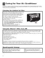 Preview for 10 page of Whirlpool ACG052XJ0 Use And Care Manual