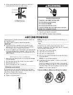 Предварительный просмотр 7 страницы Whirlpool ACM122XR0 Use And Care Manual