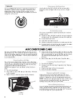 Preview for 8 page of Whirlpool ACM122XR0 Use And Care Manual