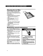 Preview for 8 page of Whirlpool ACM492 Use And Care Manual