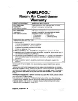 Preview for 13 page of Whirlpool ACM492 Use And Care Manual