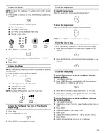 Preview for 11 page of Whirlpool ACP102PS0 Use & Care Manual