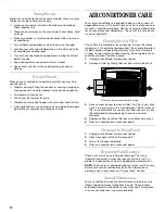 Preview for 10 page of Whirlpool ACQ062MP0 Use And Care Manual