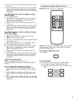 Preview for 9 page of Whirlpool ACQ088MS Use And Care Manual