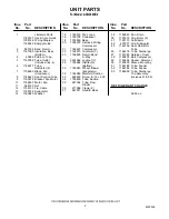 Preview for 2 page of Whirlpool ACQ304XS0 Parts List