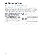 Preview for 2 page of Whirlpool ACS052XH1 Installation, Use And Care Manual