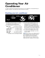 Preview for 13 page of Whirlpool ACS052XH1 Installation, Use And Care Manual