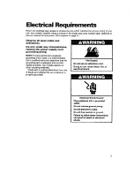 Предварительный просмотр 5 страницы Whirlpool ACS072XE Installation, Use And Care Manual