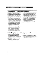 Preview for 12 page of Whirlpool ACS072XE Installation, Use And Care Manual