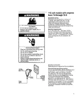 Preview for 5 page of Whirlpool ACU072XE Installation Instructions And Use & Care Manual