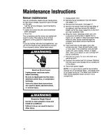 Preview for 14 page of Whirlpool ACU072XE Installation Instructions And Use & Care Manual