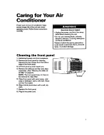 Preview for 7 page of Whirlpool ACU124XD0 Use And Care Manual