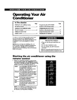 Preview for 6 page of Whirlpool ACX082XZ0 Use And Care Manual