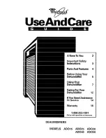 Whirlpool AD030 Use And Care Manual preview