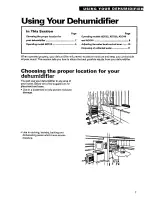 Предварительный просмотр 7 страницы Whirlpool AD030 Use And Care Manual