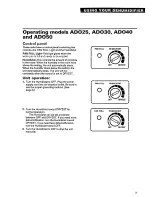 Предварительный просмотр 9 страницы Whirlpool AD030 Use And Care Manual