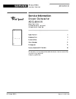 Предварительный просмотр 1 страницы Whirlpool ADG 2900 IX Service Manual