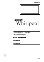 Предварительный просмотр 1 страницы Whirlpool ADN 625 Instructions For Installation, Use And Maintenance Manual