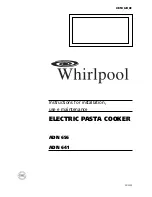 Preview for 1 page of Whirlpool ADN 641 Instructions For Installation, Use E Maintenance